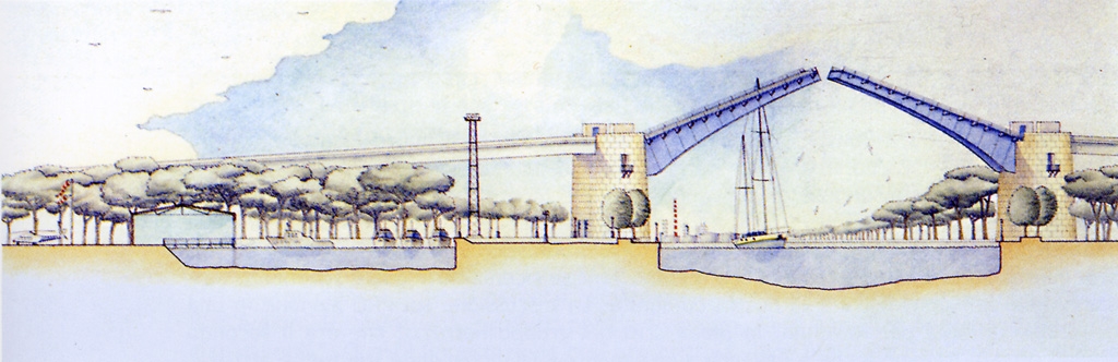 1989 | Casadio, Grossi, Minardi, Progetto Marmarica, il ponte apribile